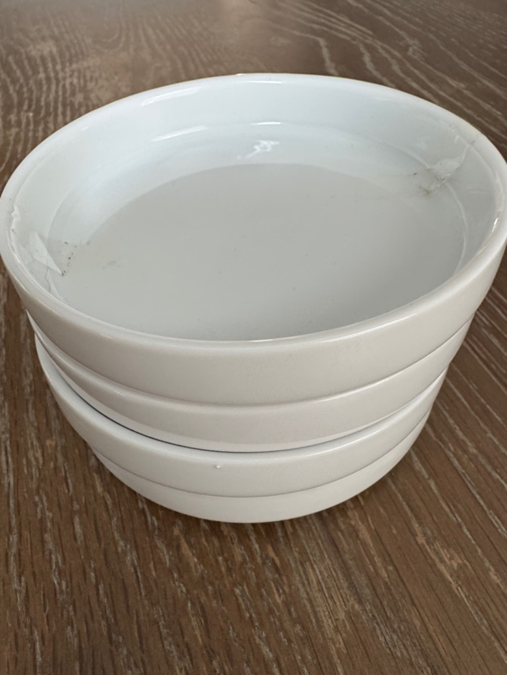White Ceramic Saucers  - Set of 4